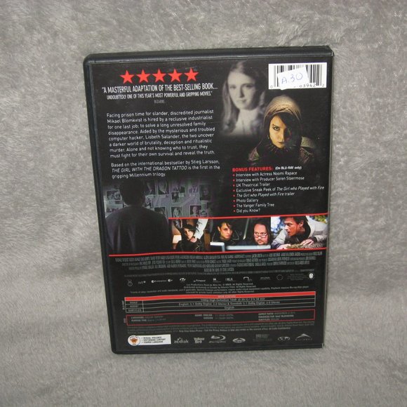 DVD + Blu-Ray - The Girl with the Dragon Tattoo A.30 - Picture 2 of 4